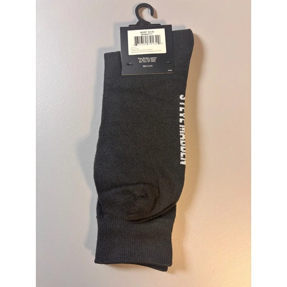 Steve Madden Mens Crew Socks 6 Pack Novelty Patterns Shoe‎ Size 6-12.5